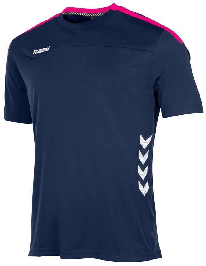Hummel sport T-shirt donkerblauw/roze online kopen