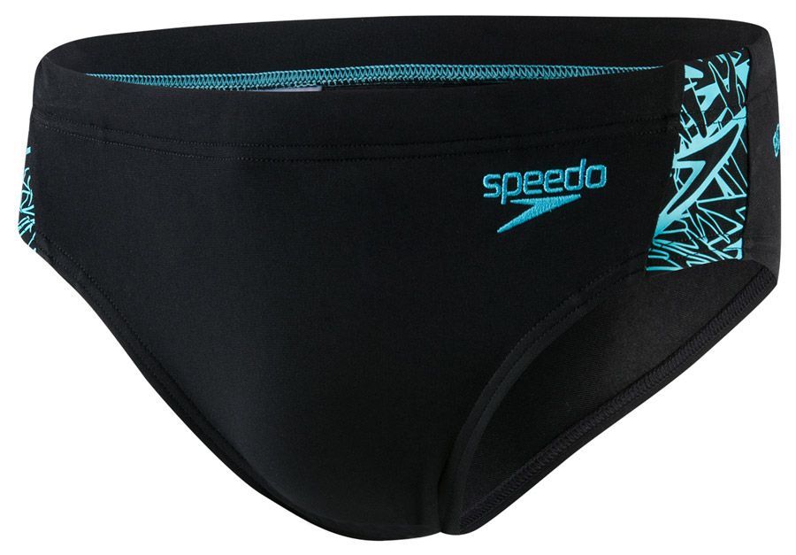 Speedo Endurance Boom Splice 7cm Brief Heren  - Zwart/Blauw  - Maat 8