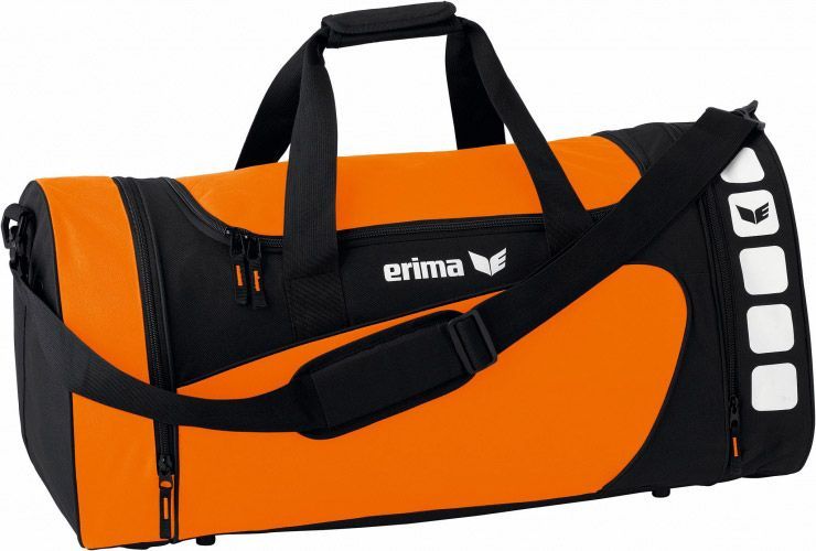 Erima Sporttas Club 5 Line Oranje/zwart 49, 5 Liter online kopen