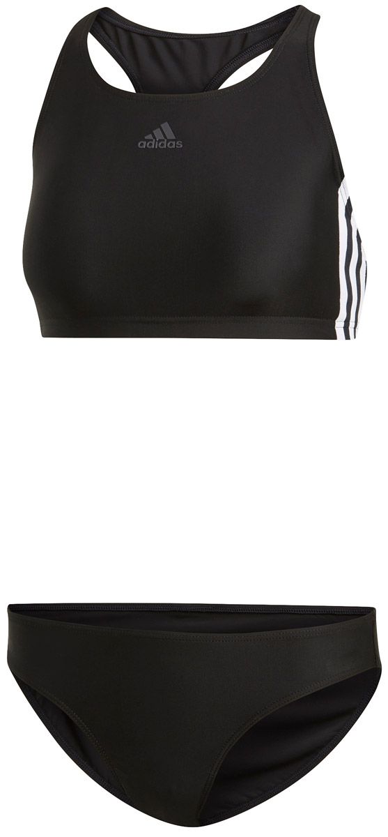 Adidas striped cheap bikini top