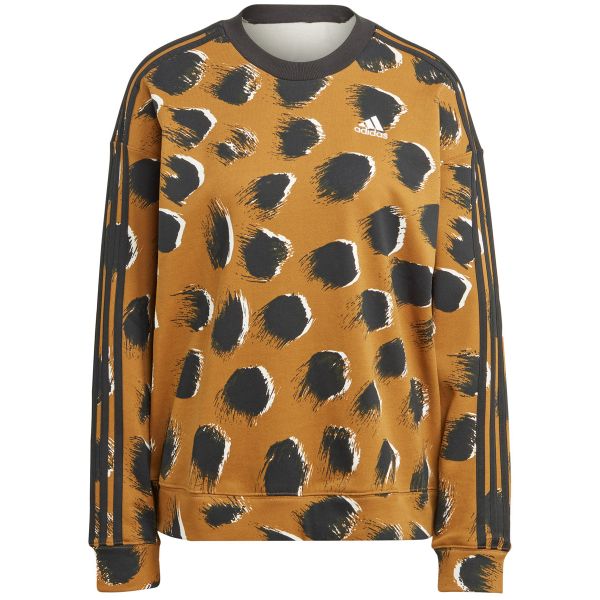 adidas Essentials 3 Stripes Animal Print Dames Sweater IC5724