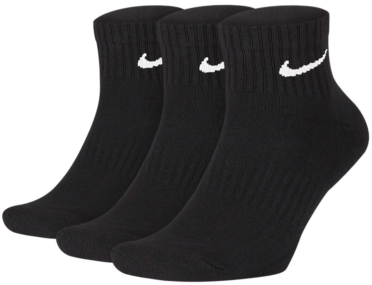 Nike Everyday Cushioned Trainingsenkelsokken(3 paar) Black/White Heren online kopen